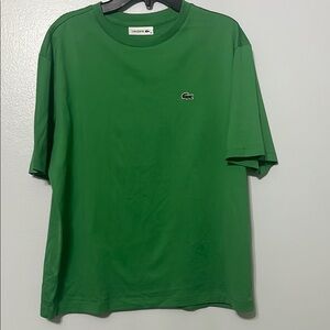 Lacoste Green Short Sleeve Tee with Iconic Crocodile